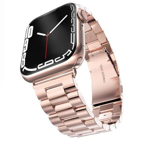 Correa de eslabones para applewatch 38-40-41mm oro rosa