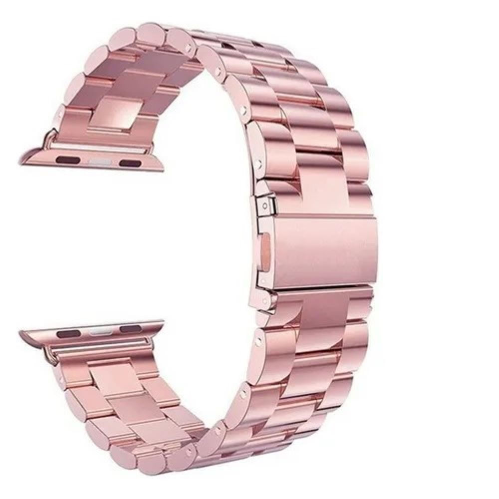 Correa de eslabones para applewatch 38-40-41mm rosado