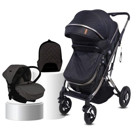 Coche Cuna 3 en 1 Para Bebé «STAR VIP» Edición Especial Negro