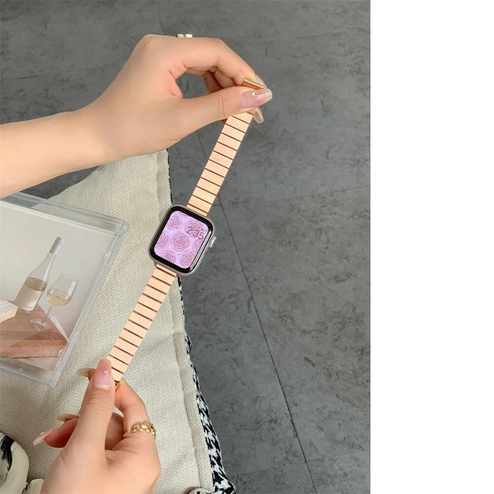 Correa Para Applewatch Y Watch Acero Slim 42-44-45-49mm Oro Rosa