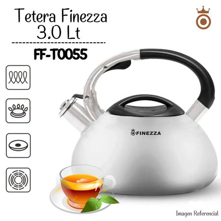 Tetera Finezza de Acero Inox 3 Litros con Acabado Espejo - FF-T0055-IN