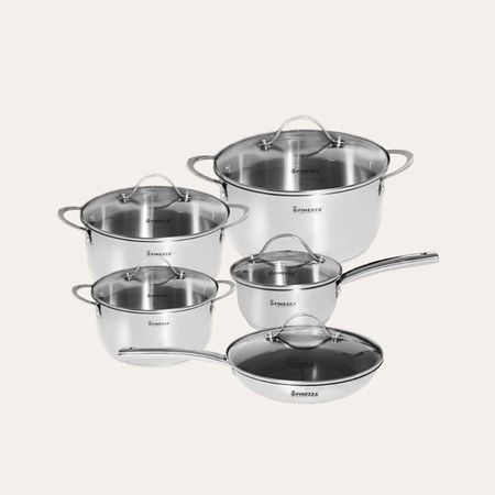 Juego de ollas de acero de 10 piezas FZ-982AE-IN