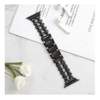 Pulsera Watch de metal doble corazon 42 44 45 49mm negro
