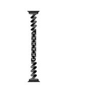 Correa de acero inoxidable watch Zigzag 42 44 45 49mm negro