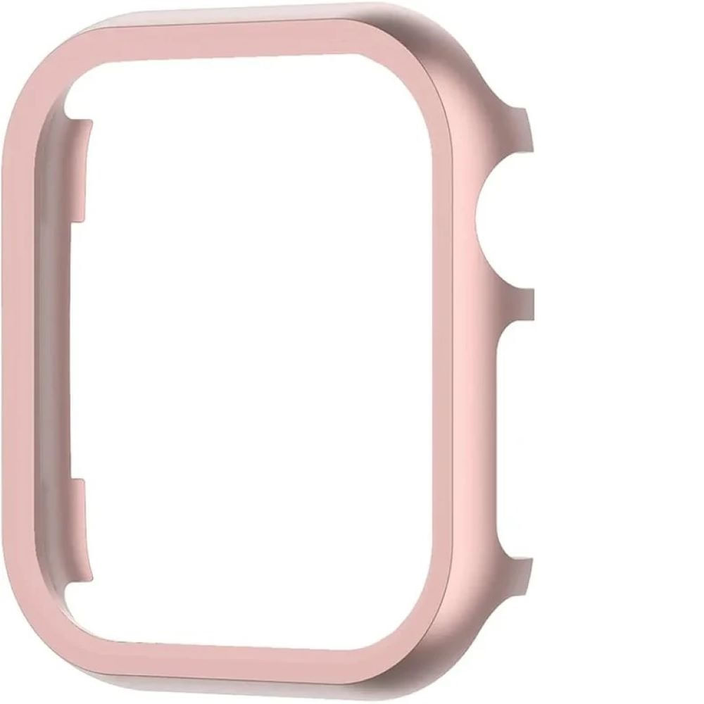 Bumper case de acero inox para smartwatch de 45mm rosado