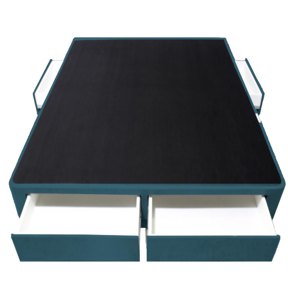 Base de Cama Wels 4 Cajones King Americano 1.98 x 2.03 - Cobalto