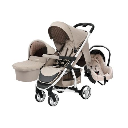 Coche Cuna Carestino London Moisés 3 en 1 Beige