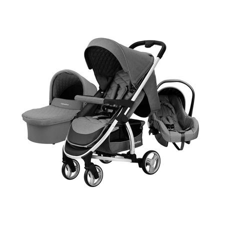 Coche Cuna Carestino London Moisés 3 en 1 Gris