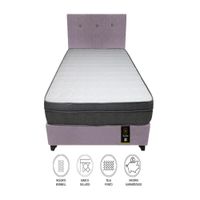 Dormitorio Turin 2 Plz + Cabecera + 2 Almohadas - Lila