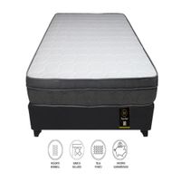 Cama Turin 2 Plz + 2 almohadas - Negro