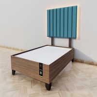 Dormitorio Enns + Cabecera Led Córdoba 2 plz - Cobalto y Catania