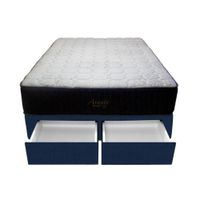 Cama Pocket Vip + 2 Cajones 2 Plz + 2 almohadas - Azul Marino