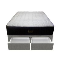 Cama Pocket Vip + 2 Cajones 2 Plz + 2 almohadas - Gris Oscuro