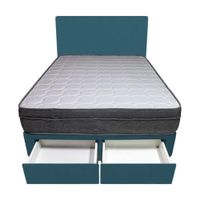 Dormitorio Turin + 2 Cajones 2 Plz + Cabecera - Cobalto