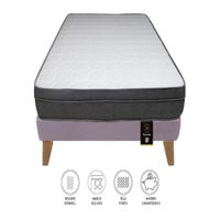 Cama Turin Slim 2 Plz + 2 almohadas - Lila