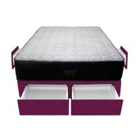 Cama Pocket Vip + 4 Cajones 1.5 Plz + 1 almohada - Purpura