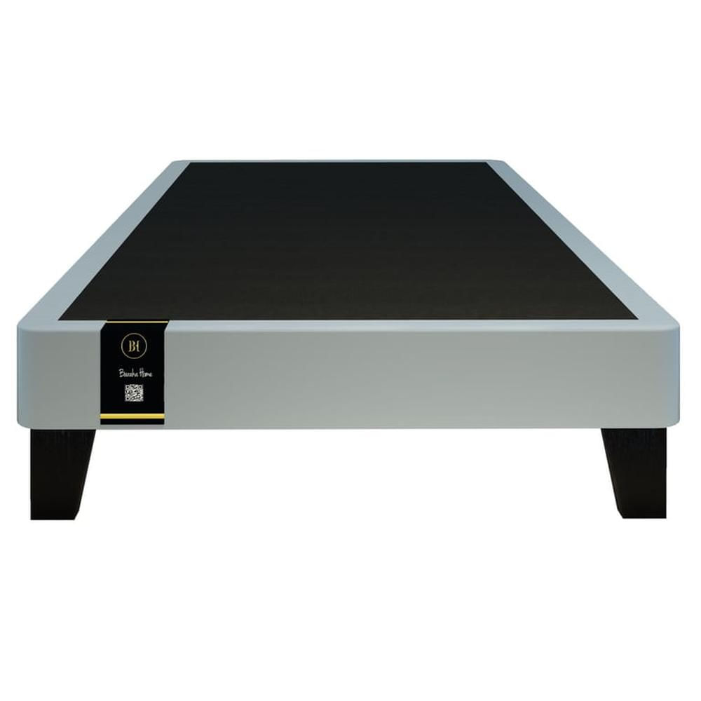 Base De Cama Europea Carintia 1.5 Plz -Gris Claro