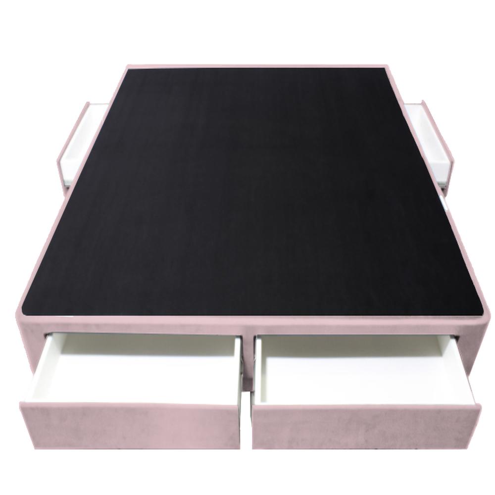 Base de Cama Wels 4 Cajones King Americano - Rosado