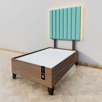 Dormitorio Enns + Cabecera Led Córdoba 2 plz - Jade y Catania