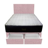 Dormitorio Pocket Vip + 2 Cajones 1.5 Plz + Cabecera - Rosado