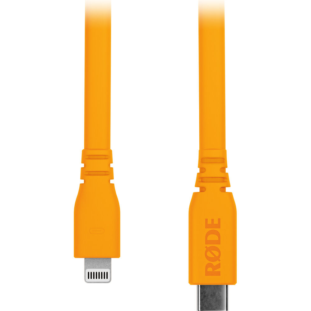 Cable RODE SC19 Lightning a USB-C (Naranja, 5') - Conectores Masculinos, Certificado MFi, Optimizado
