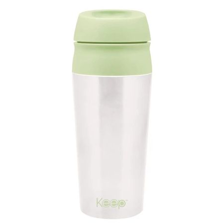 Vaso Mug Keep Botón 450ml Verde