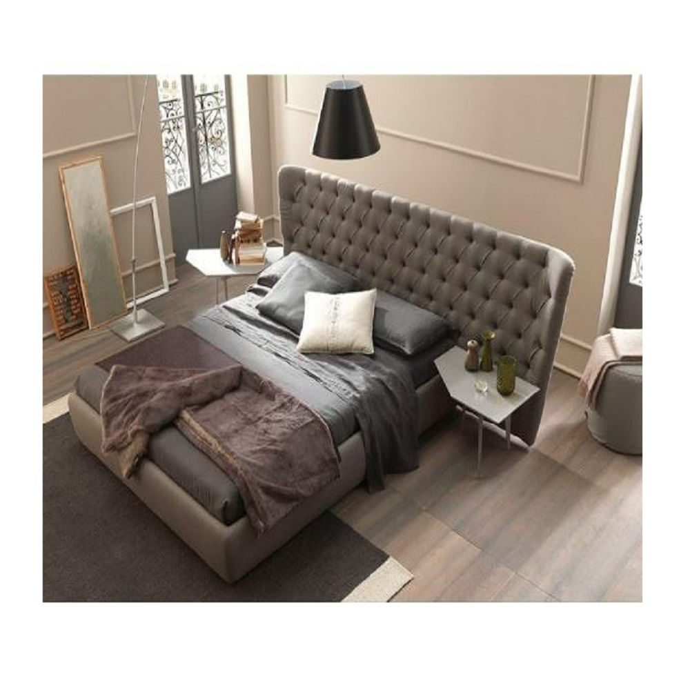 DM DORMITORIO BOX + CABECERA QUEEN LORY GRIS