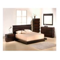 DM DORMITORIO MARS QUEEN + VELADOR + APARADOR + COMODA + COLCHON PARAISO