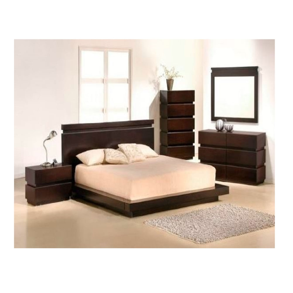 DM DORMITORIO MARS QUEEN + VELADOR + APARADOR + COMODA + COLCHON PARAISO