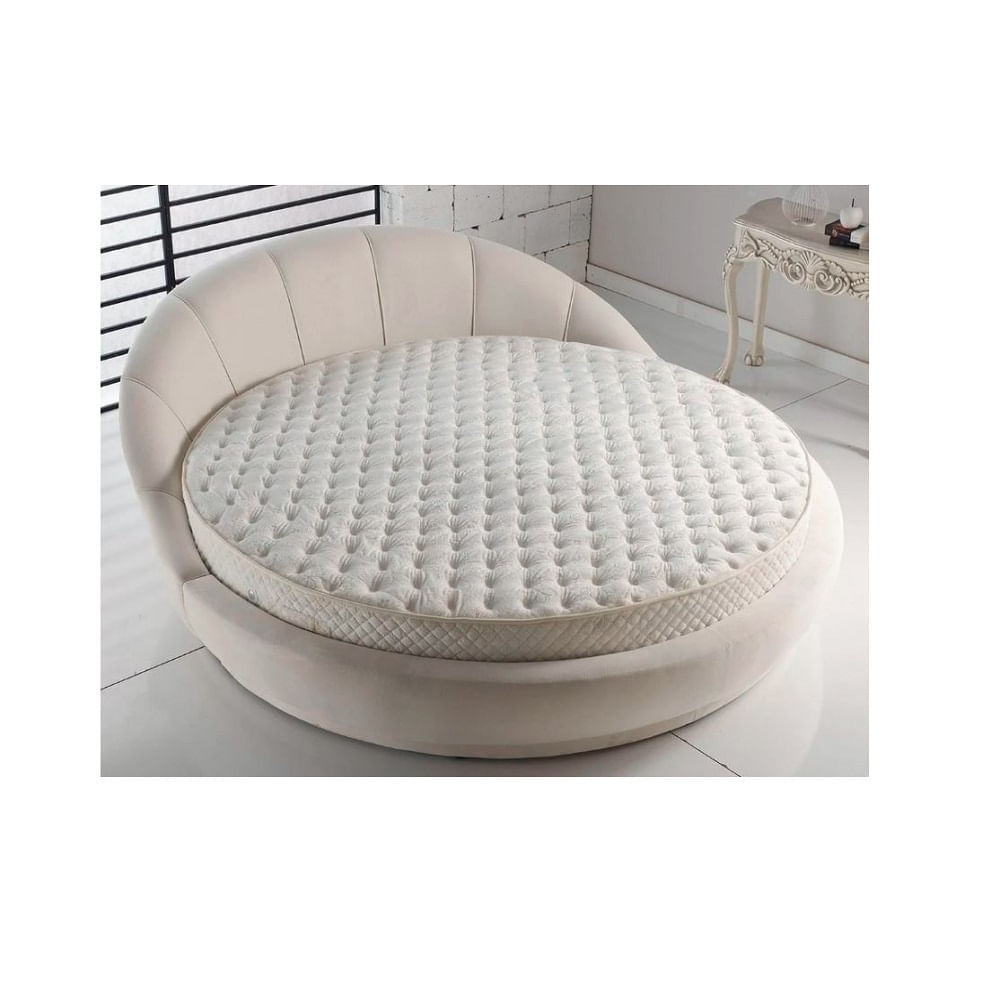 CAMA DMUEBLES PAIS DOBLE REDONDA + COLCHON PARIS