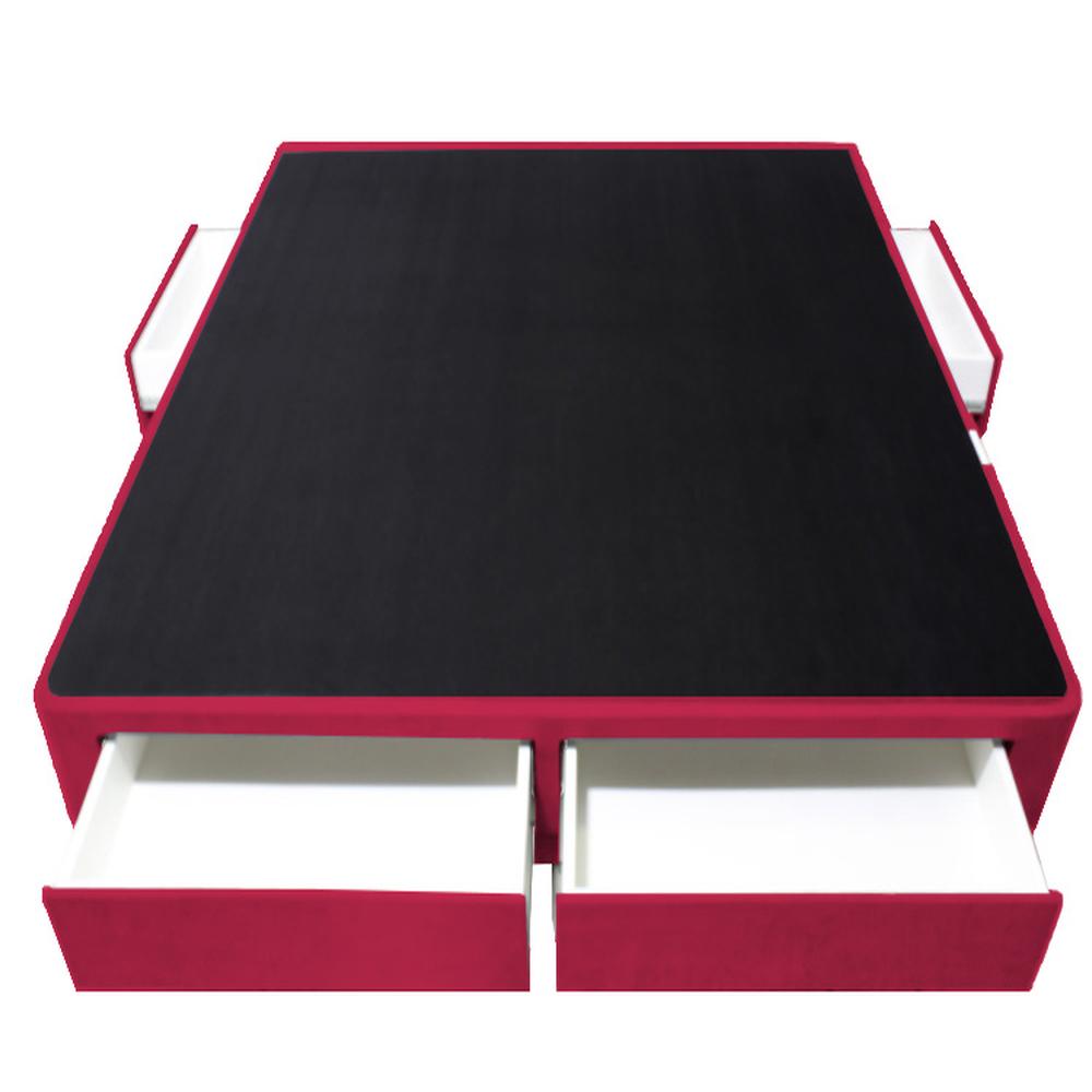 Base de Cama Wels 4 Cajones King Europeo - Rojo