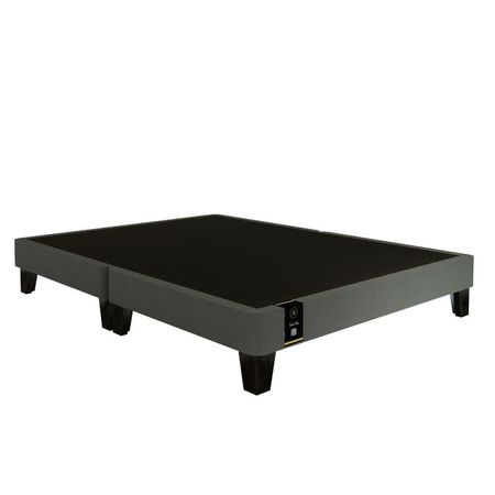 Base De Cama Europea Carintia Queen Americano 1.53 x 2.03 - Gris Oscuro