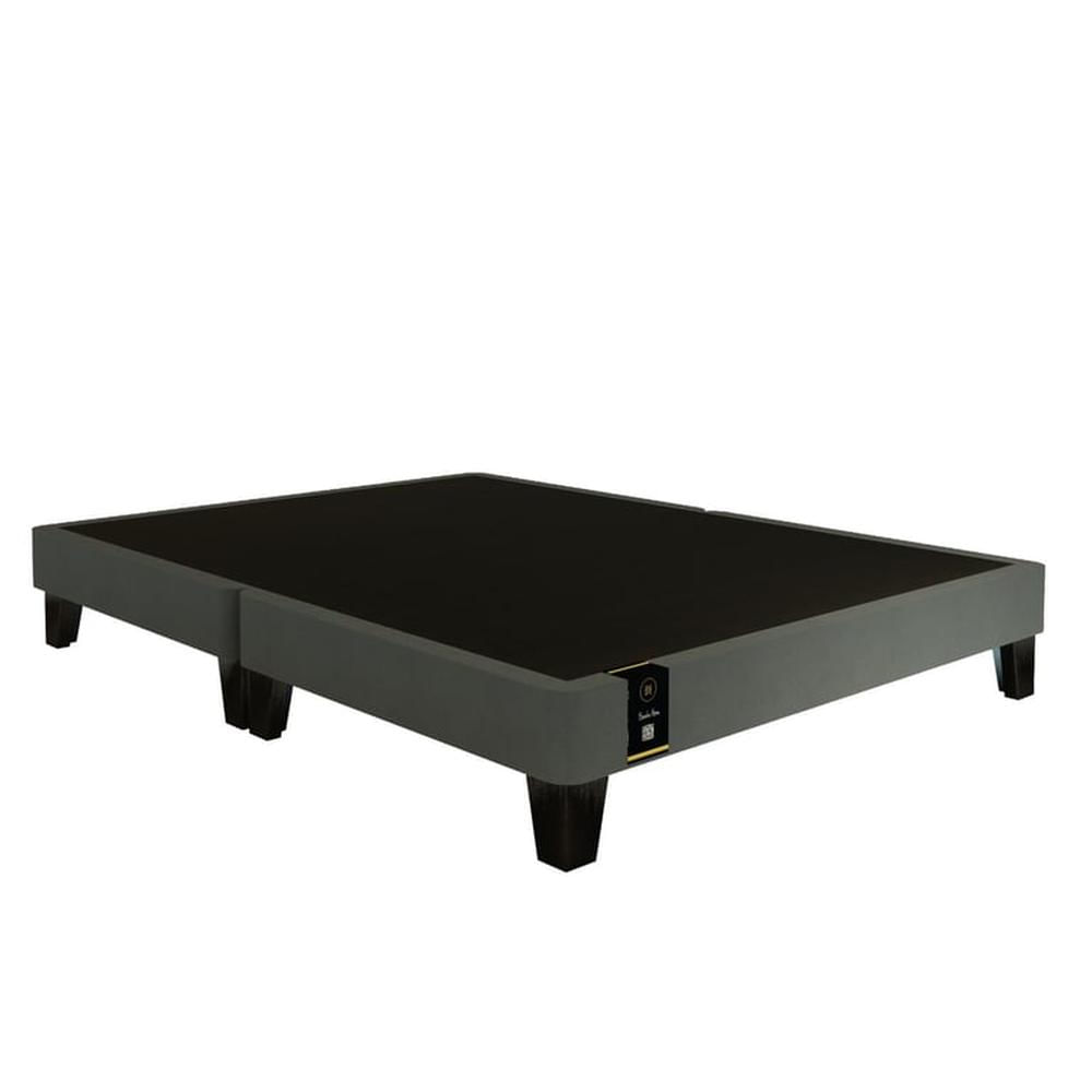 Base De Cama Europea Carintia Queen Americano 1.53 x 2.03 - Gris Oscuro