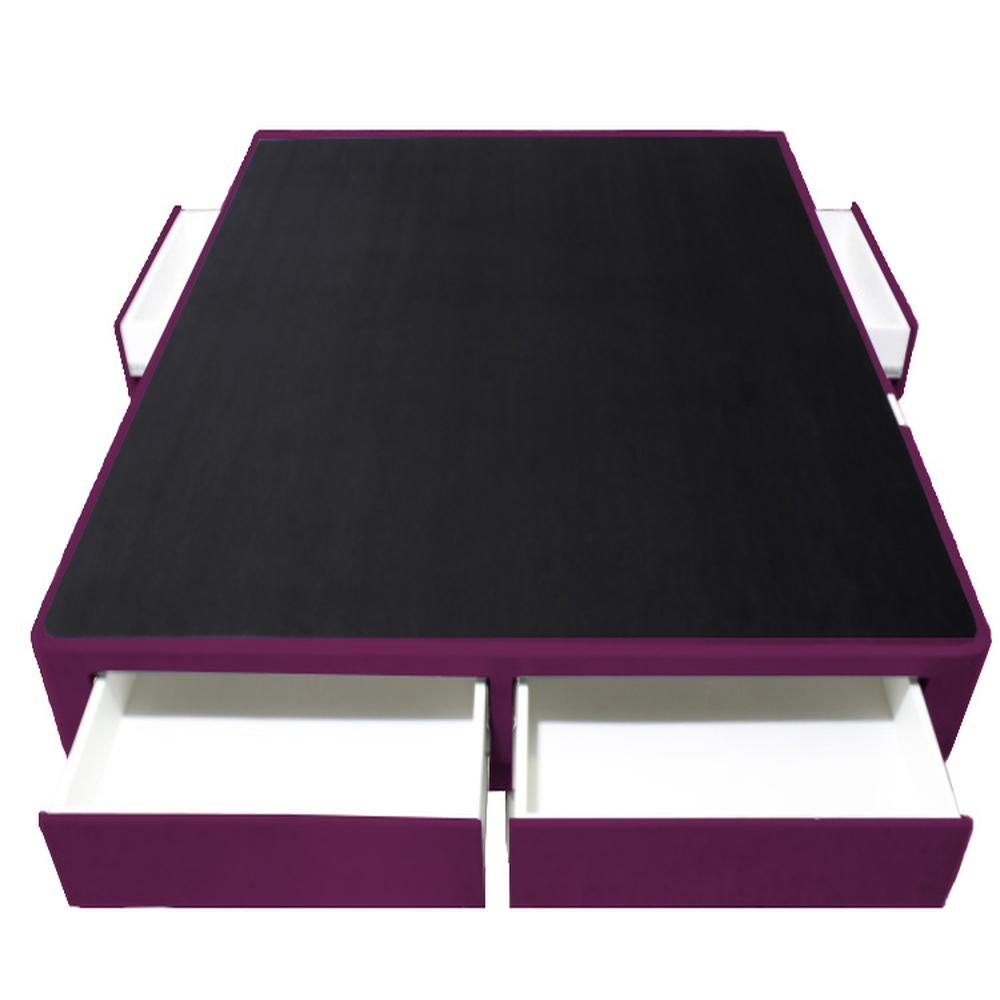 Base de Cama Wels 4 Cajones King Europeo - Púrpura