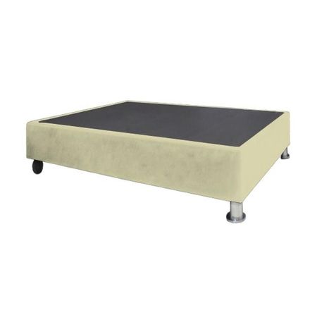 Base De Cama Luton con Ruedas 1.5 plz - Beige Claro