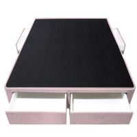 Base de Cama Wels 4 Cajones King Europeo - Rosado
