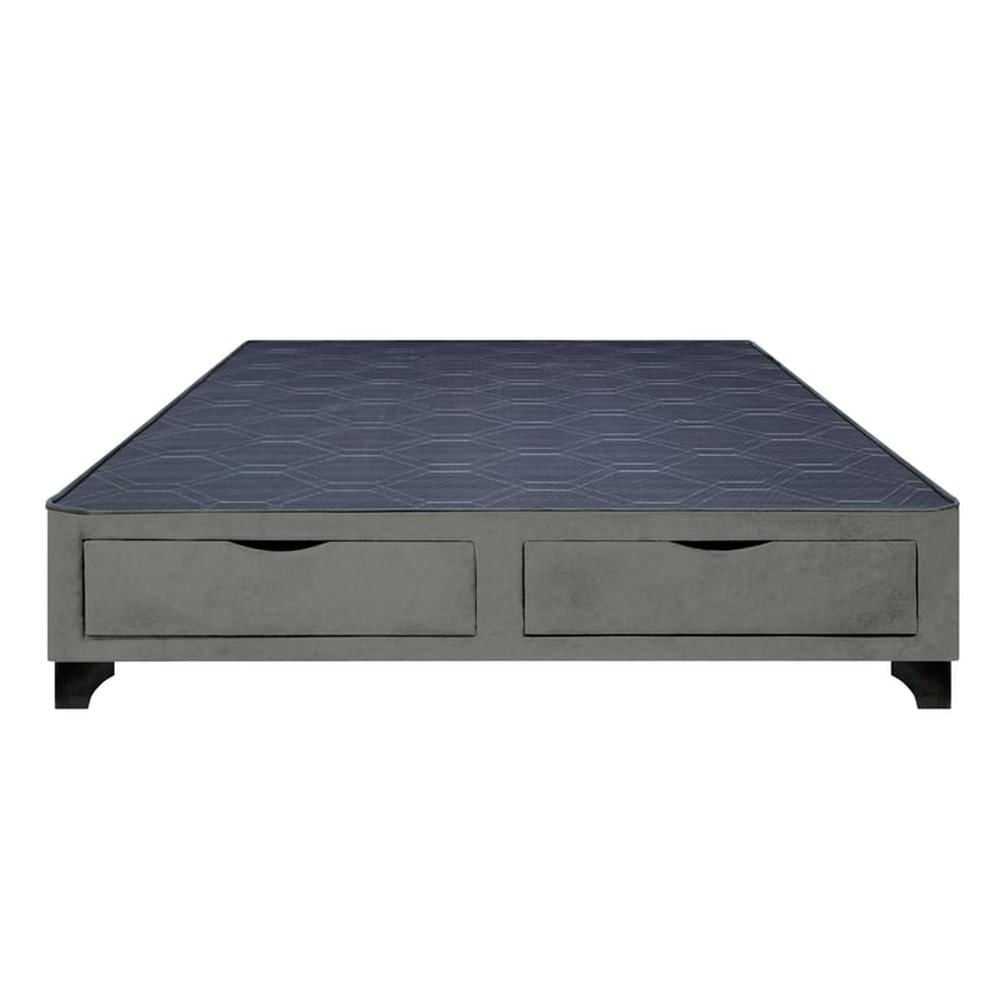Base de Cama Kolpa 2 Cajones Frontales 2 Plz - Gris Oscuro