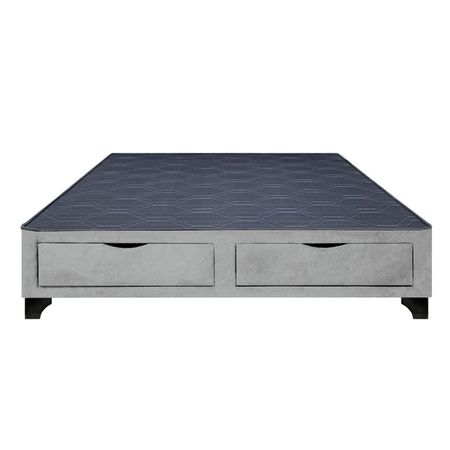 Base de Cama Kolpa 2 Cajones Frontales 1.5 Plz - Gris Claro