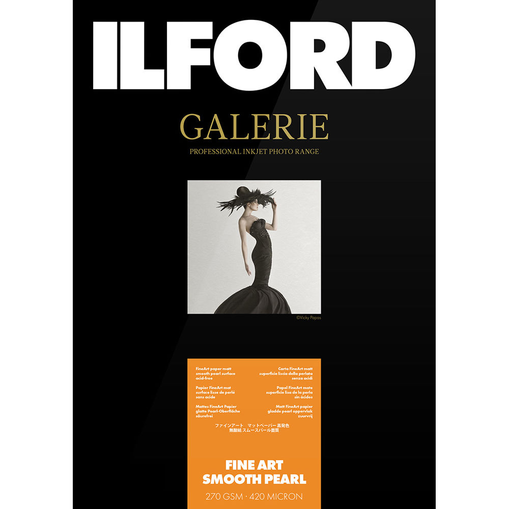 Ilford Galerie Fine Art Smooth Pearl (17 x 22"", 25 Hojas) - Papel Libre de Ácido, 270 gsm, Superfici