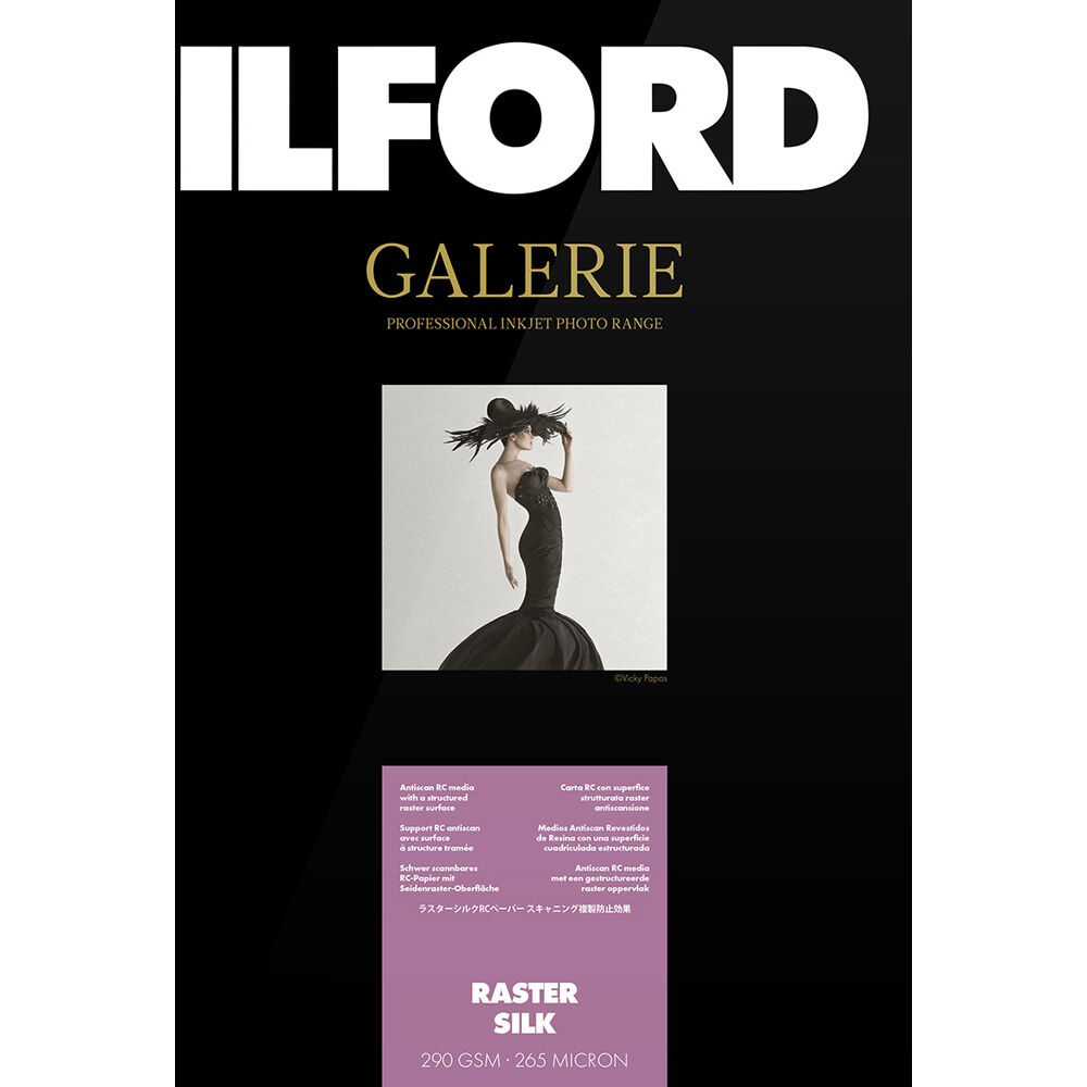 Ilford GALERIE Gold Raster Silk Paper (8.5 x 11"", 25 Hojas) - Papel Recubierto de Resina, 290 gsm, 1