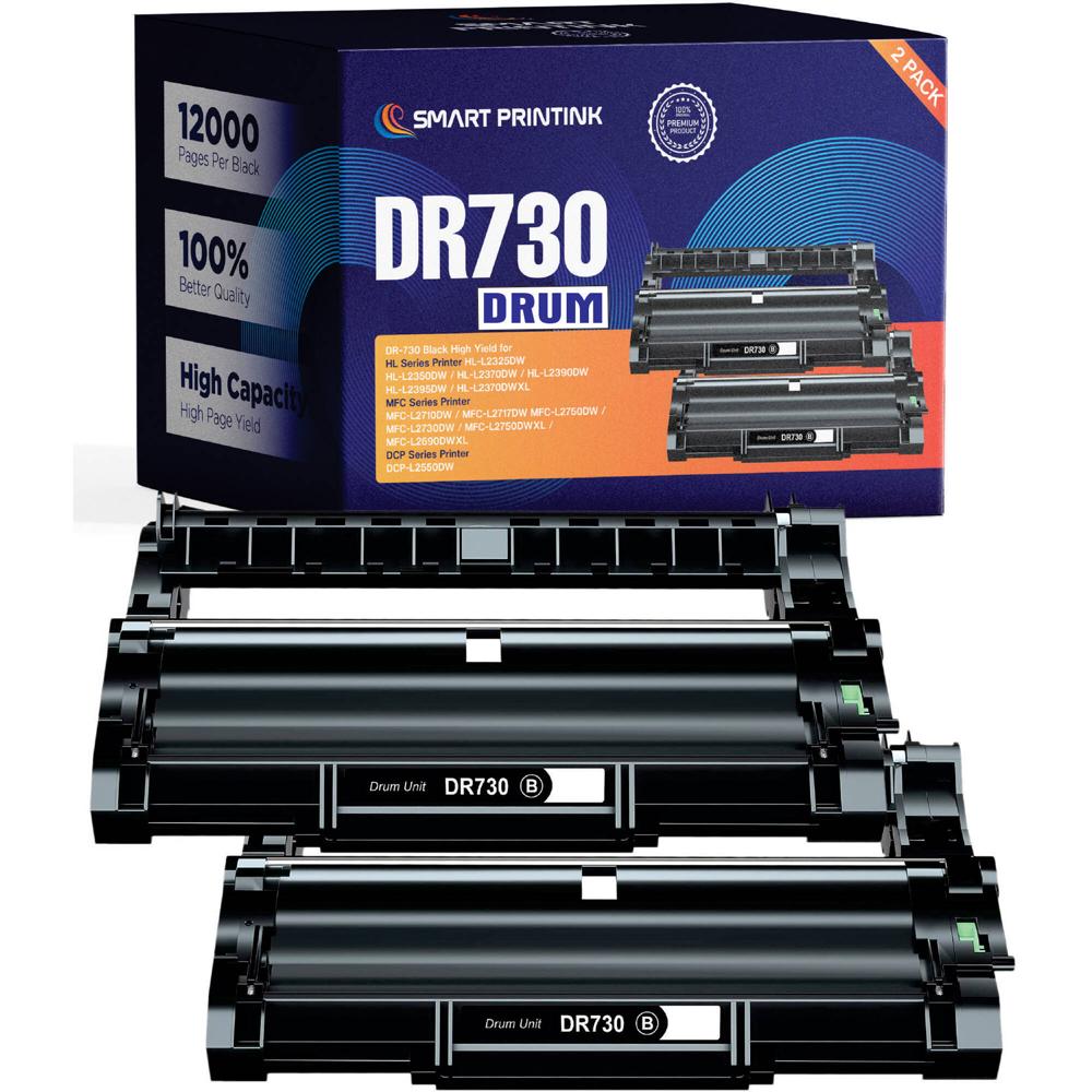Unidad de Tambor de Reemplazo Smart Printink para Brother DR-730 (Paquete de 2) - Compatible con Imp