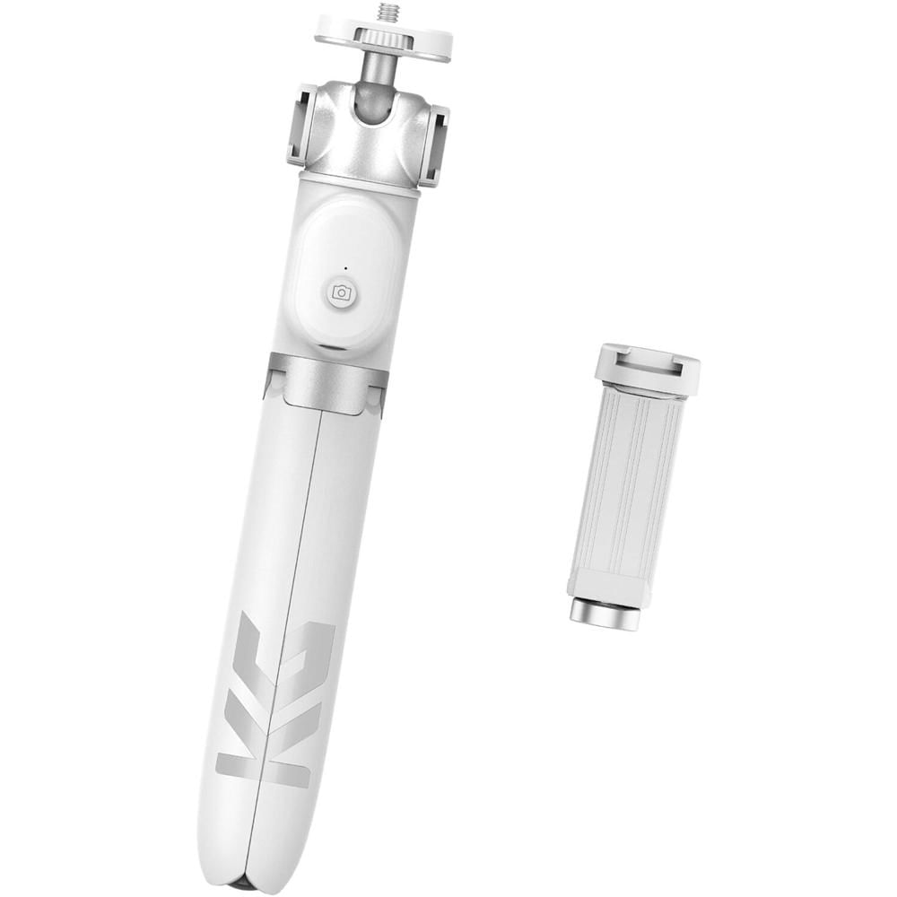 KraftGeek Trípode de Vlogging de 42"" (Blanco) - Soporte para Selfie, Ajustable, con Control Remoto B