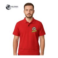 Polo Camisero de Hombre en Algodón con Cuello Reforzado Talla S color Rojo