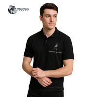 Polo Camisero de Hombre en Algodón con Cuello Reforzado Talla S color Negro