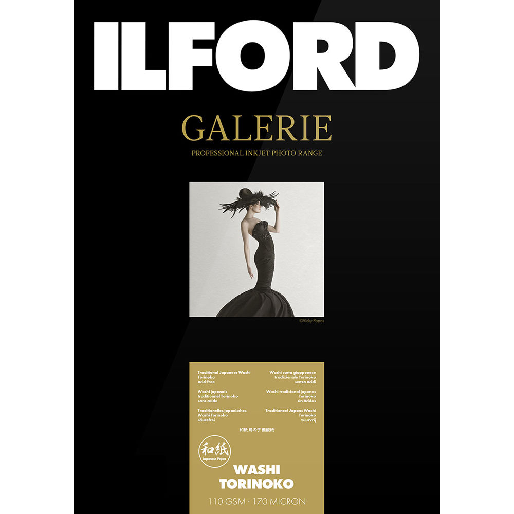 Ilford GALERIE Washi Torinoko Paper (8.5 x 11"", 25 Hojas) - Base Washi, Superficie Mate Texturizada,