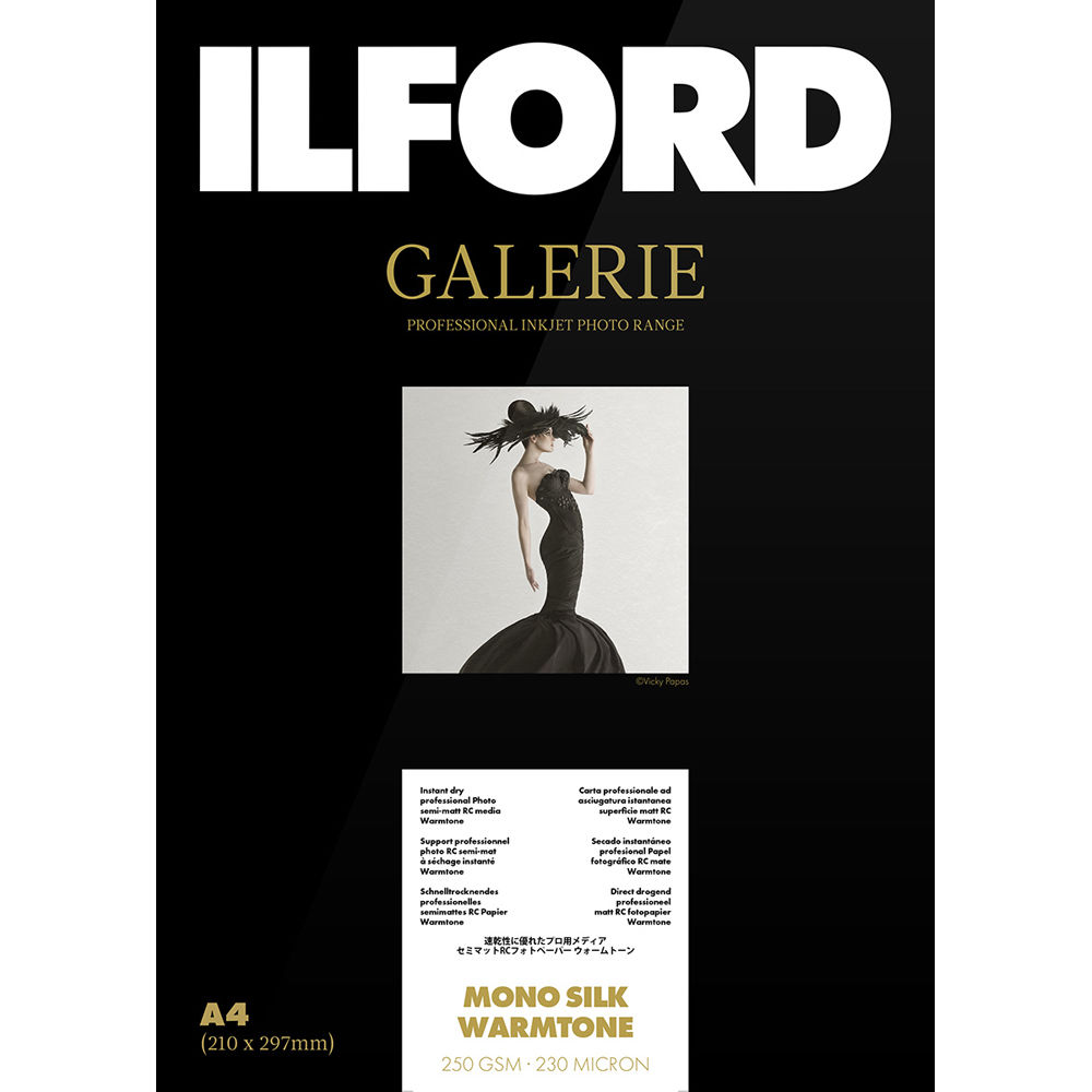 Ilford Galerie Mono Silk Warmtone (17 x 22"", 25 Hojas) - Papel para Impresión en Blanco y Negro, Neg