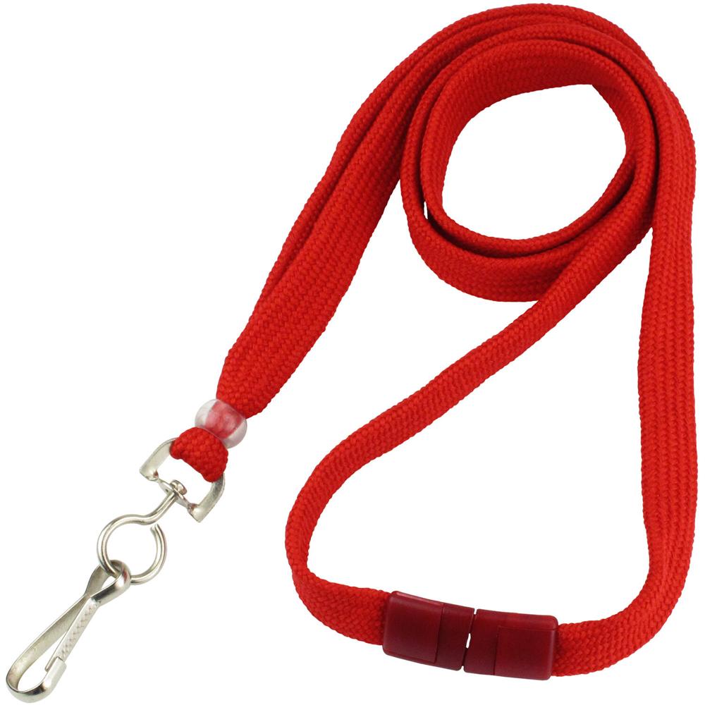 IDP Cinta de Cuello Redonda de 3/8"" con Desconexión Rápida (Roja) - Paquete de 100