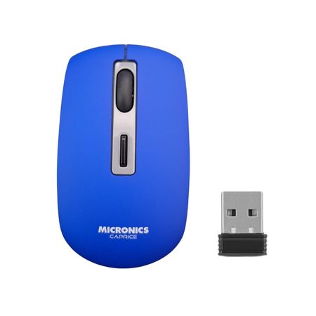 Mouse Micronics Caprice Recargable Inalambrico 2.4Ghz bluetooth1600Dpi Azulino