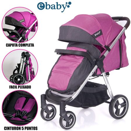 Coche de Paseo Atton Delux Ebaby Rosado