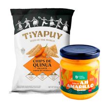 pack-chips-de-quinua-picante-tiyapuy-bolsa-100g-dip-aji-amarillo-casa-verde-frasco-190g